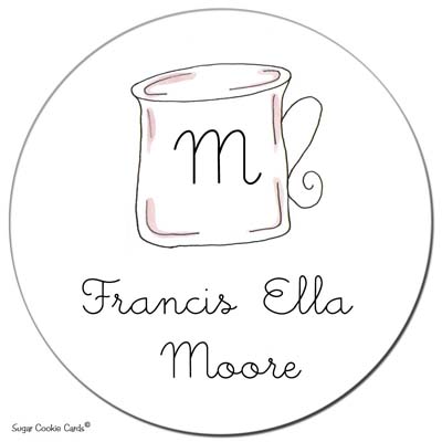 Sugar Cookie Gift Stickers - Pink Cup Sugar Cookie Gift Stickers - Pink Cup